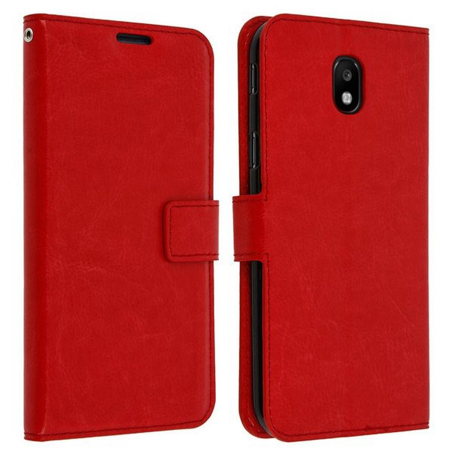 Avizar  Étui portefeuille Rouge Galaxy J3 2017 