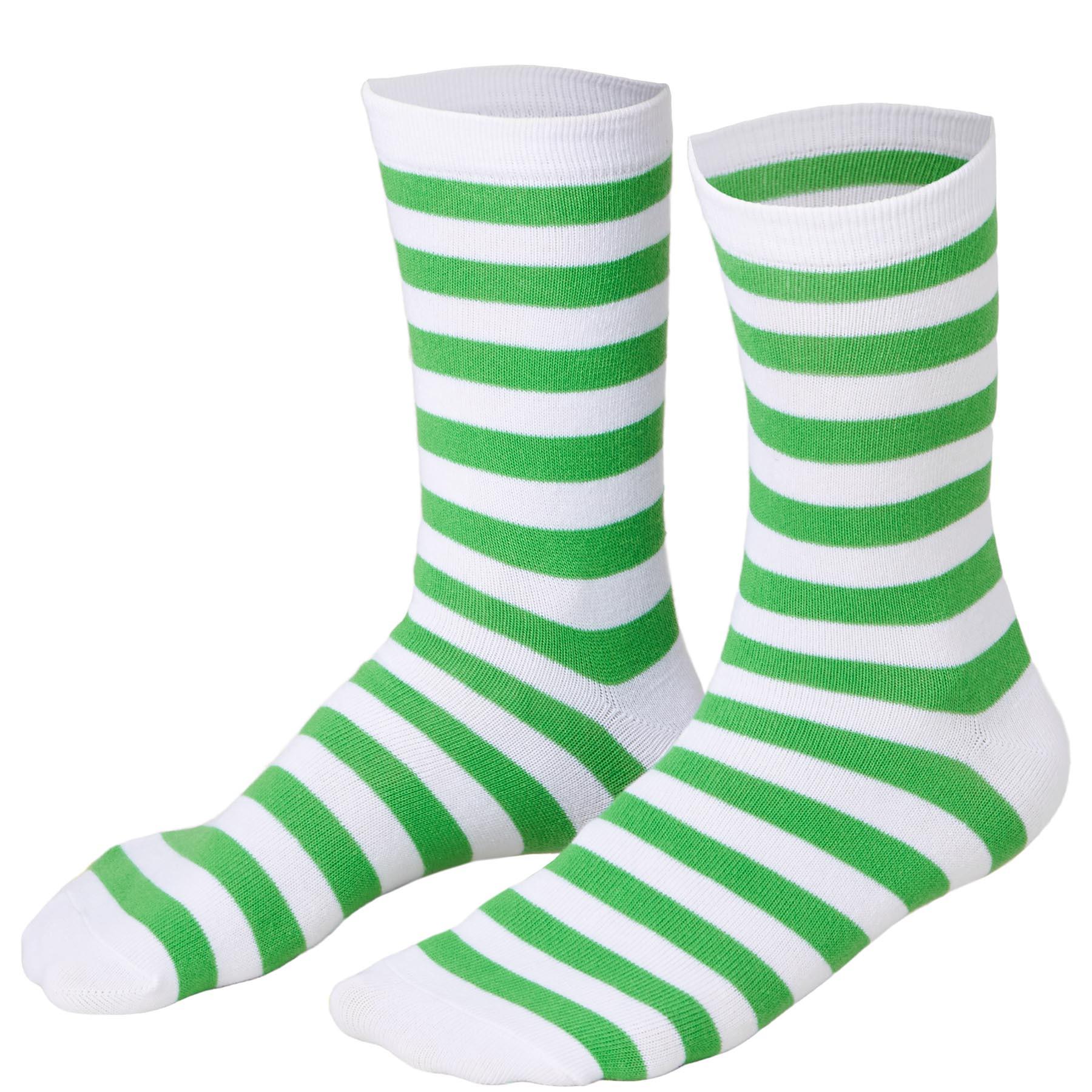 Tectake  Chaussettes de Noël rayées blanc-vert 