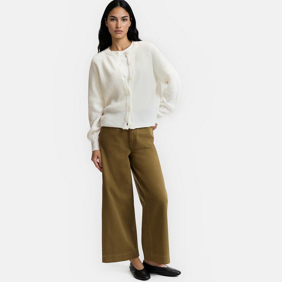 La Redoute Collections Cardigan col rond en maille côtelée  