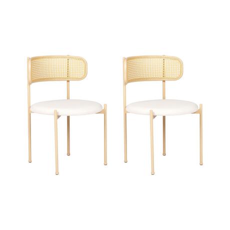 Beliani Lot de 2 chaises en Métal Rétro ANDOVER  