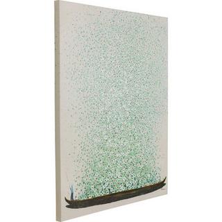 KARE Design Quadro su tela Flower Boat beige verde 80x100  