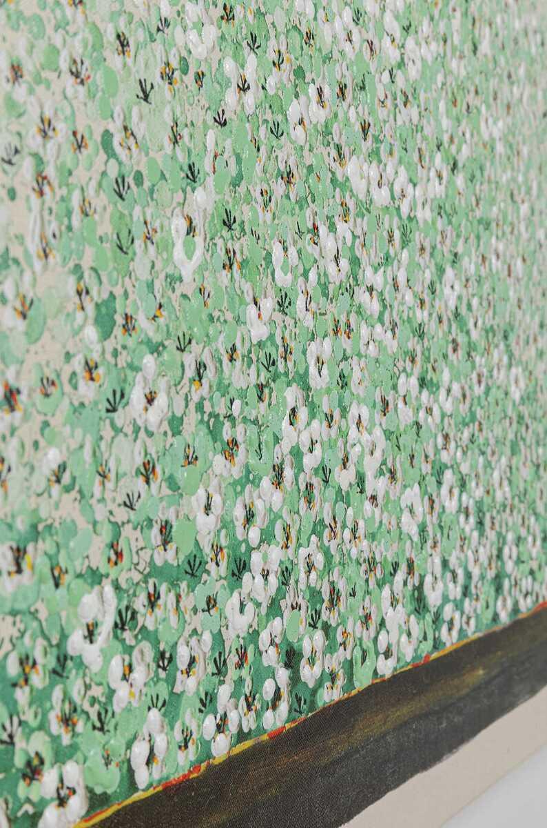 KARE Design Quadro su tela Flower Boat beige verde 80x100  