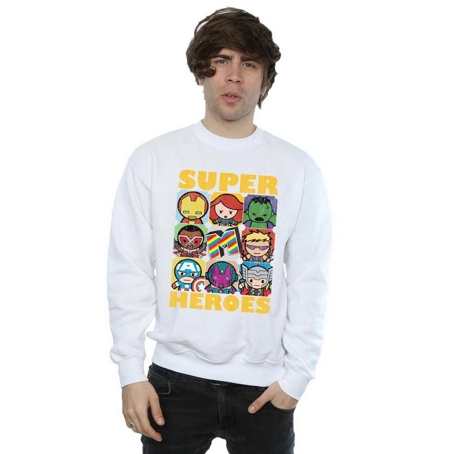 MARVEL Super Heroes Felpa con Stampa Grafica  