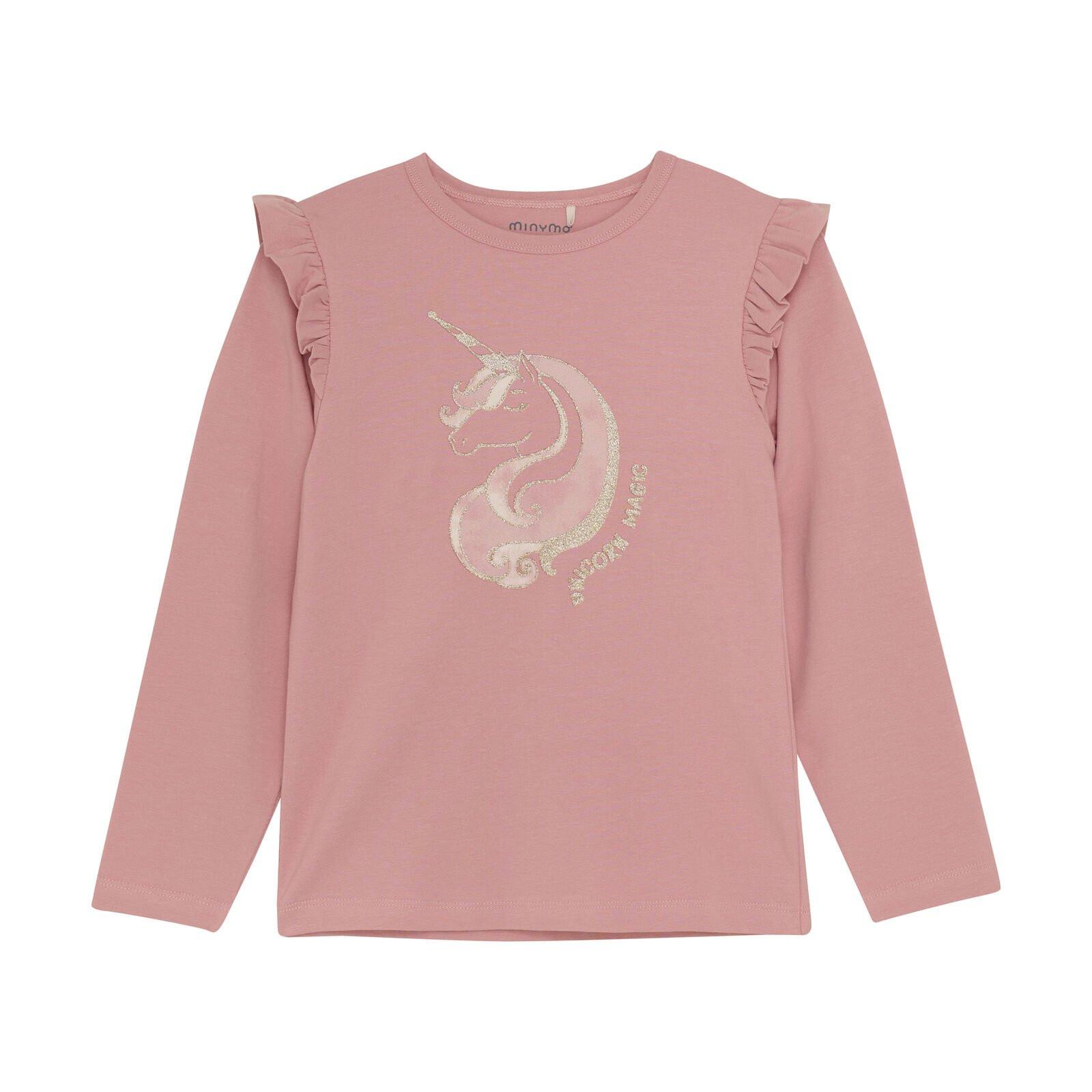 Minymo  Mädchen Langarmshirt Rosette 