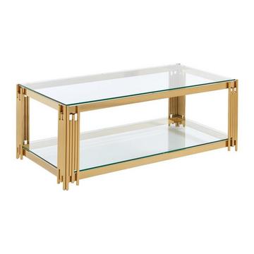 Table basse en verre trempé et acier inoxydable - Doré - NOMELANO de Pascal MORABITO