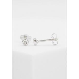 MUAU Schmuck  Ohrstecker Weissgold 750 Diamant 0.02ct. 3mm 