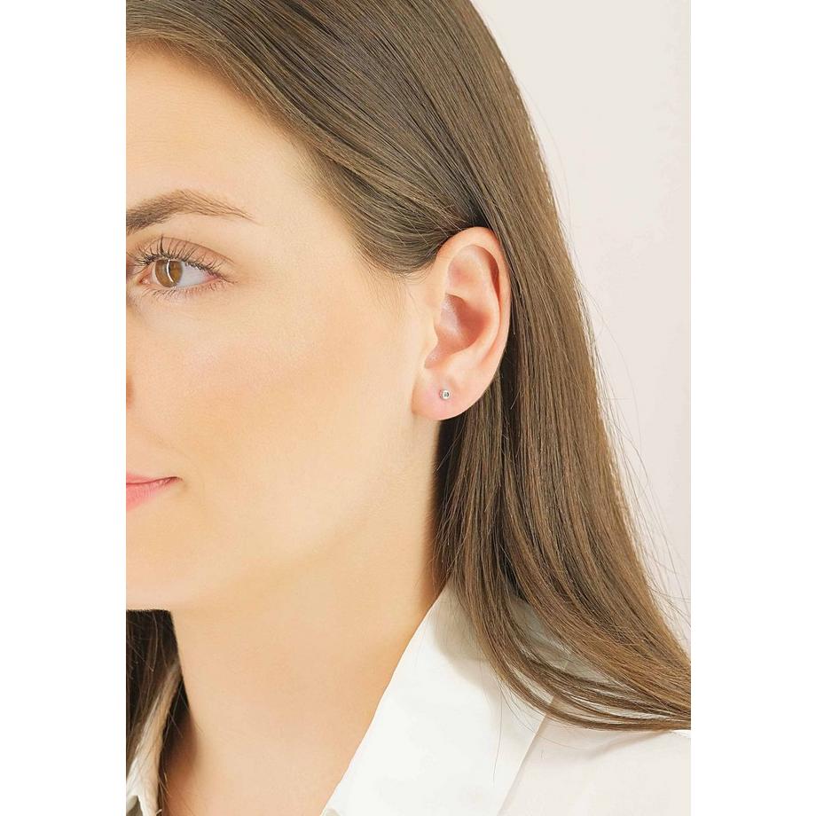 MUAU Schmuck  Ohrstecker Weissgold 750 Diamant 0.02ct. 3mm 