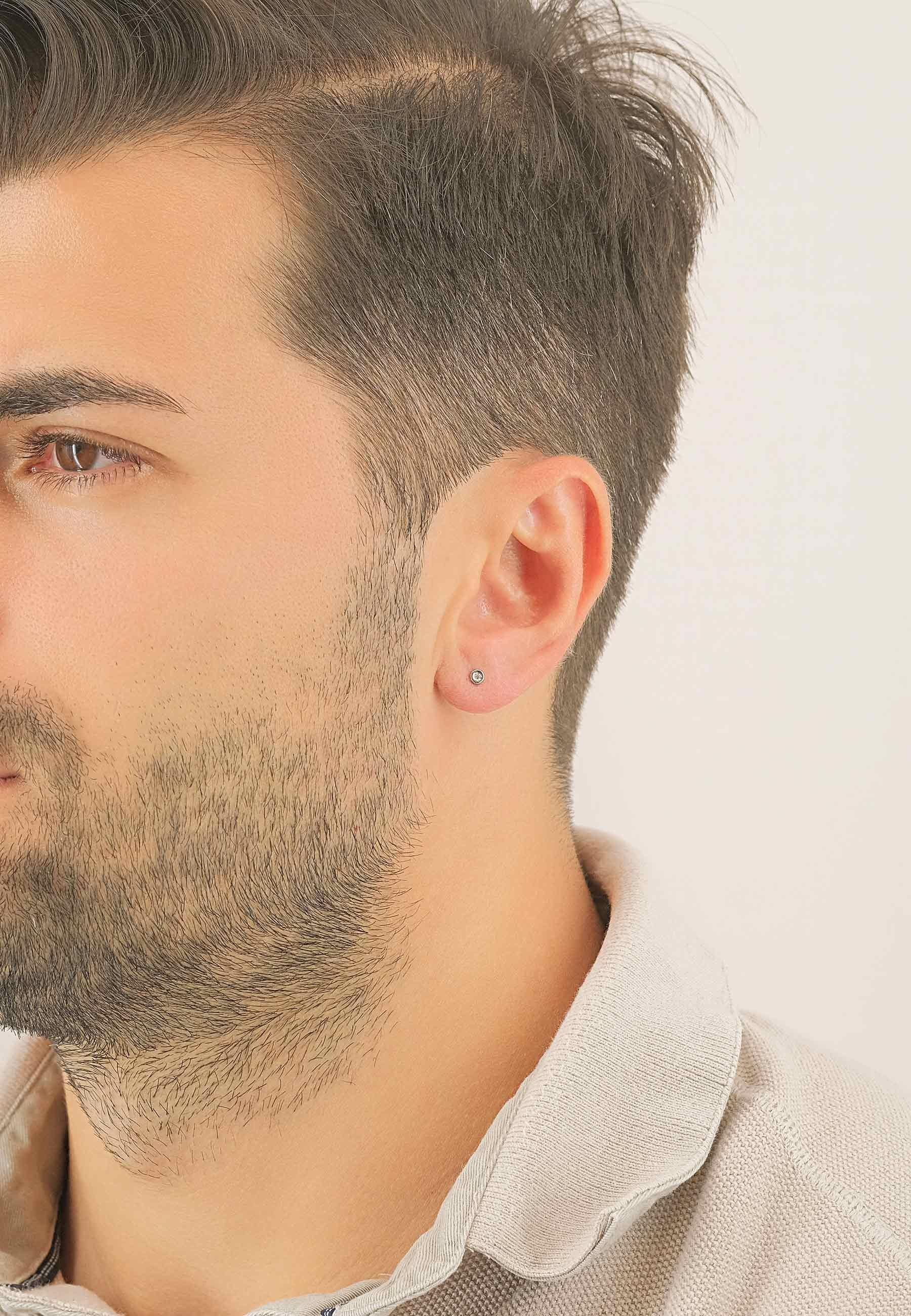 MUAU Schmuck  Ohrstecker Weissgold 750 Diamant 0.02ct. 3mm 