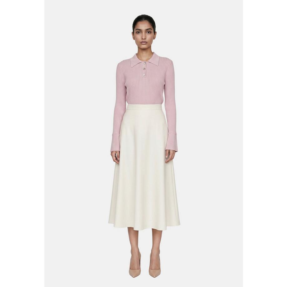 Roberta Rossi Pullover collo polo a coste  
