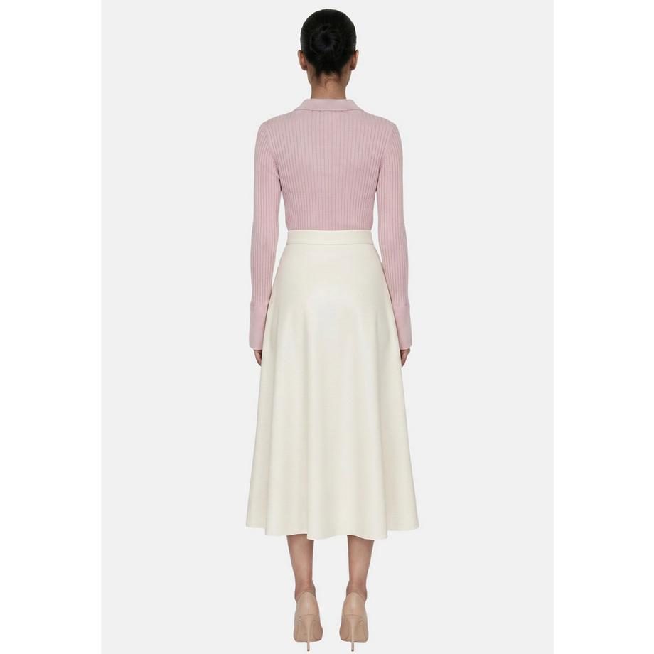 Roberta Rossi Pullover collo polo a coste  