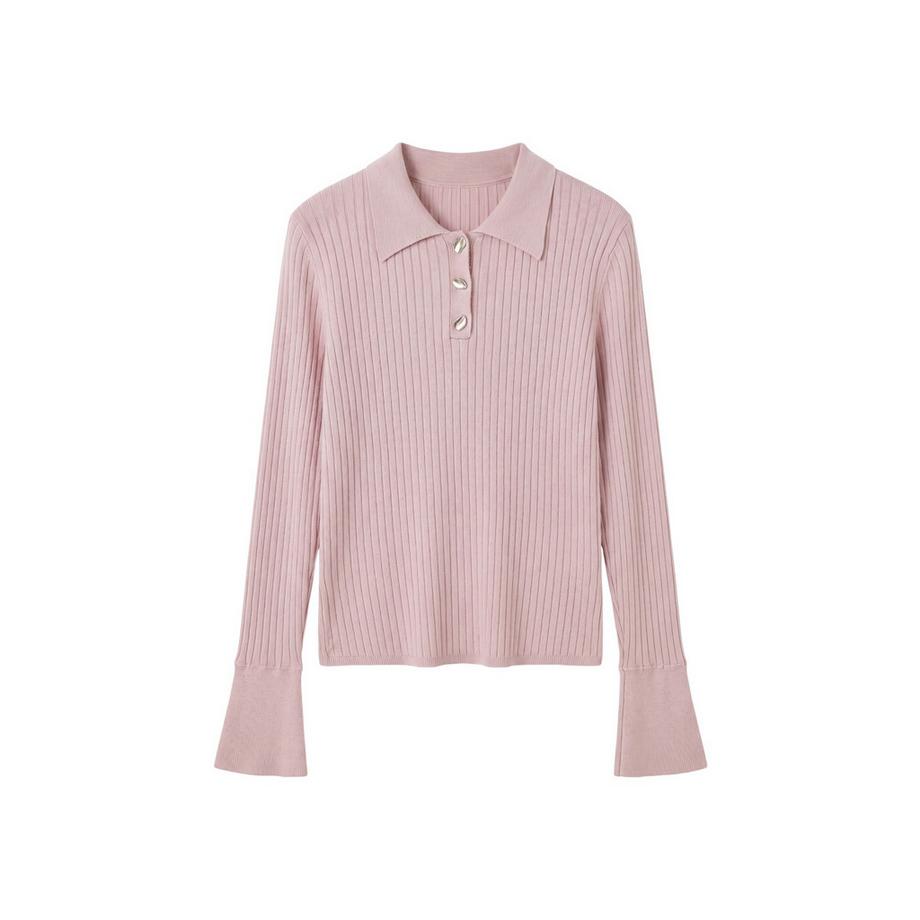 Roberta Rossi Pullover collo polo a coste  