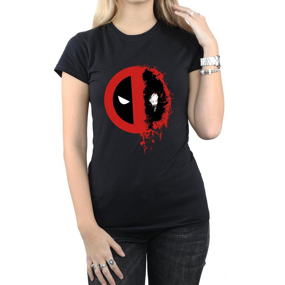 MARVEL Deadpool T-Shirt Logo Distressed  