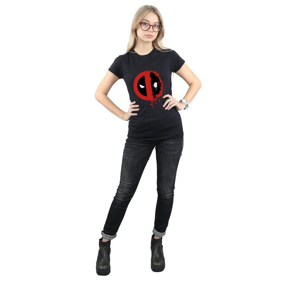 MARVEL Deadpool T-Shirt Logo Distressed  