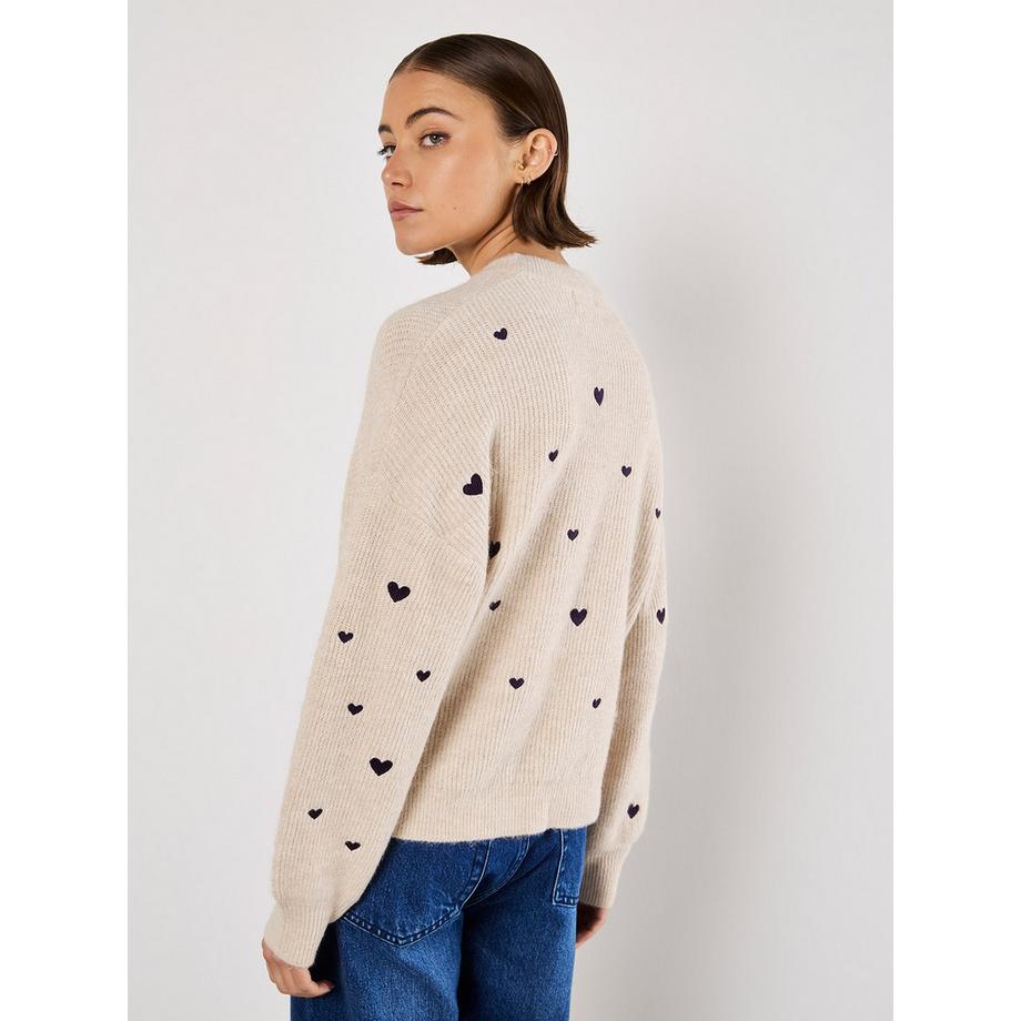 APRICOT Maglione ricamato con cuore  
