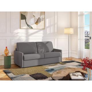Vente-unique Schlafsofa 3Sitzer Stoff Liegefläche 1 Matratzen CALIFE  