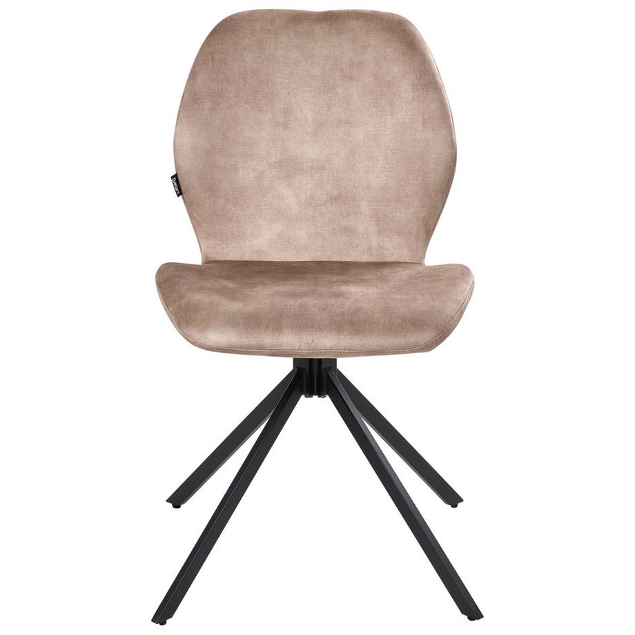 Beliani Lot de 4 chaises de salle à manger en Velours  MORRISON  