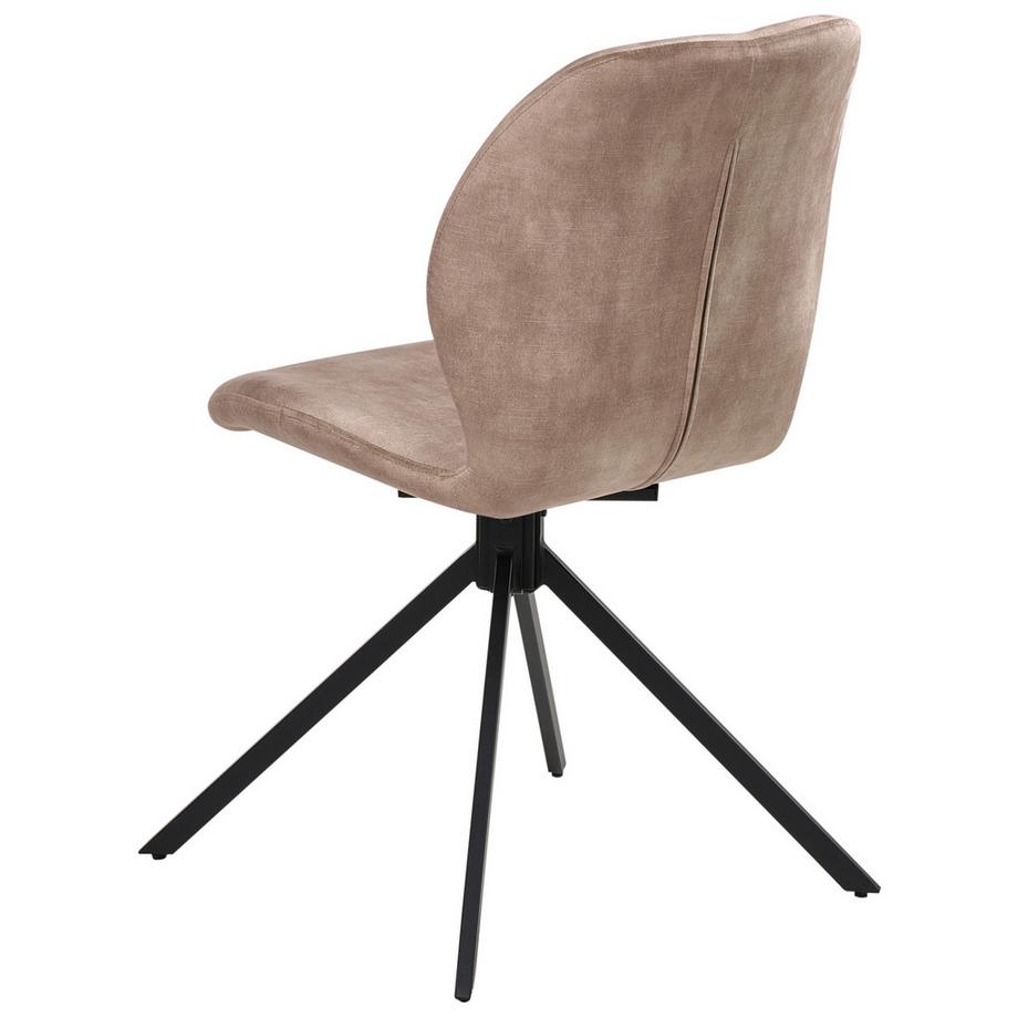 Beliani Lot de 4 chaises de salle à manger en Velours  MORRISON  