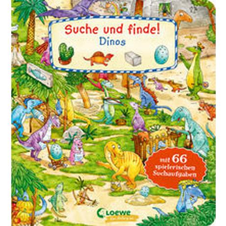 Suche und finde! - Dinos Loewe Meine allerersten Bücher (Hrsg.); Loewe Wimmelbücher (Hrsg.); Krause, Joachim (Illustrationen) Gebundene Ausgabe 