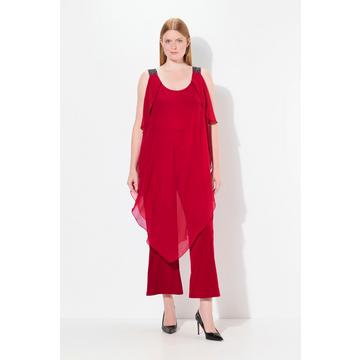 Jumpsuit, doppellagig, Glitzer-Doppelträger, ärmellos