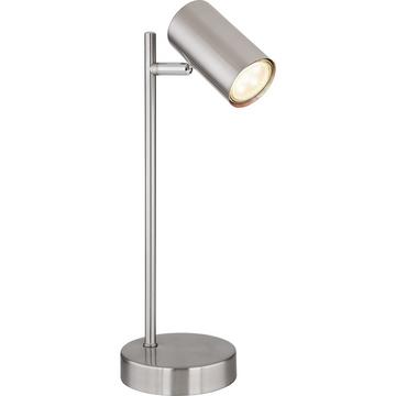 Lampada da tavolo Robby in metallo nichel opaco 1xGU10 LED