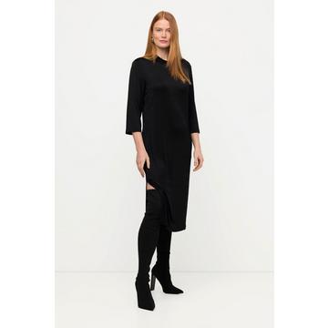 Midi-Slinkykleid, A-Linie, Stehkragen, 3/4-Arm