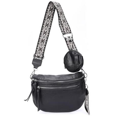 Only-bags.store 3-in-1 Umhängetasche mit Reissverschluss und verstellbarem breitem Riemen  