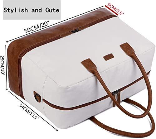 Only-bags.store  Segeltuch Reisetasche Wochenendtasche Canvas Travel Duffel Weekender Tasche Handgepäck mit 