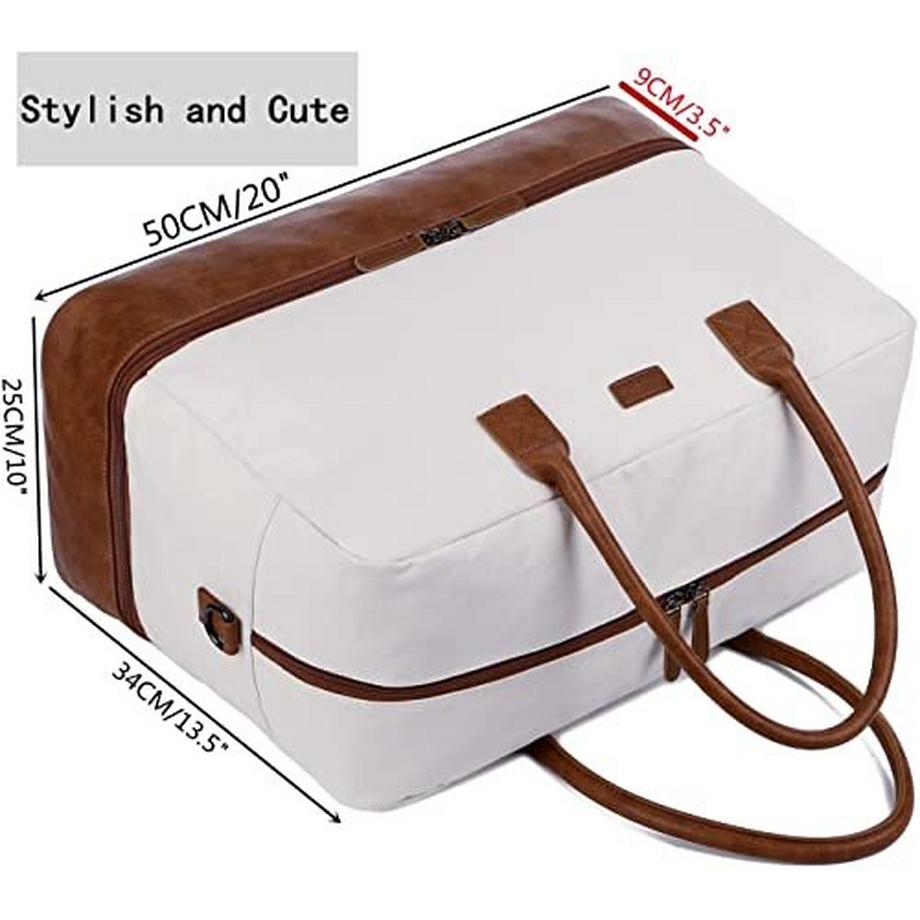 Only-bags.store Segeltuch Reisetasche Wochenendtasche mit Kulturbeutel  