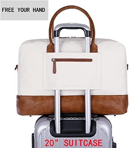 Only-bags.store  Segeltuch Reisetasche Wochenendtasche Canvas Travel Duffel Weekender Tasche Handgepäck mit 