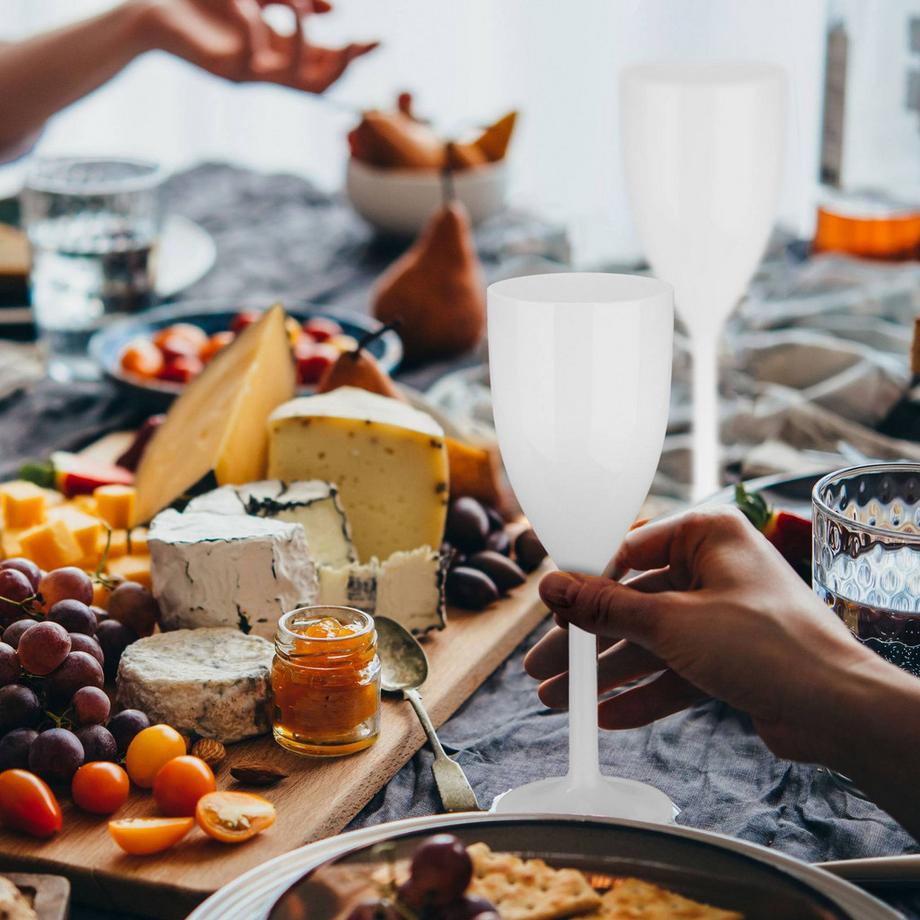 B2X  Verres à vin en plastique, lot de 6 