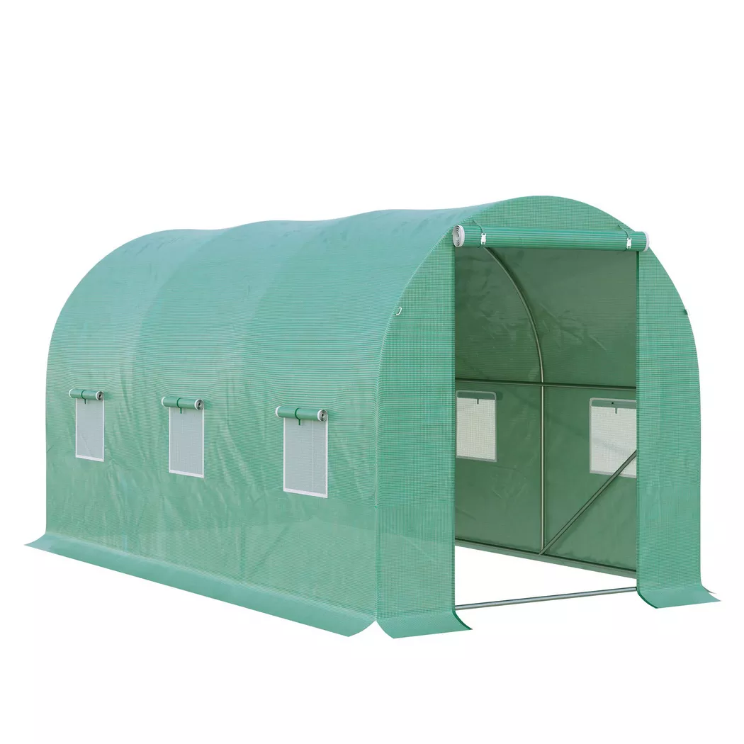 Outsunny - Serre tunnel, One Size, Beige