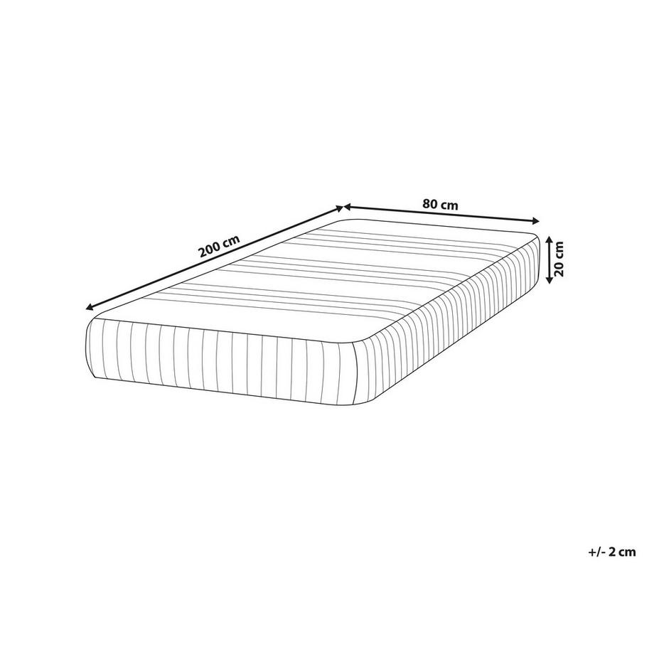 Beliani Materasso in Memory Foam Gel en Schiuma PU  HAPPINESS  