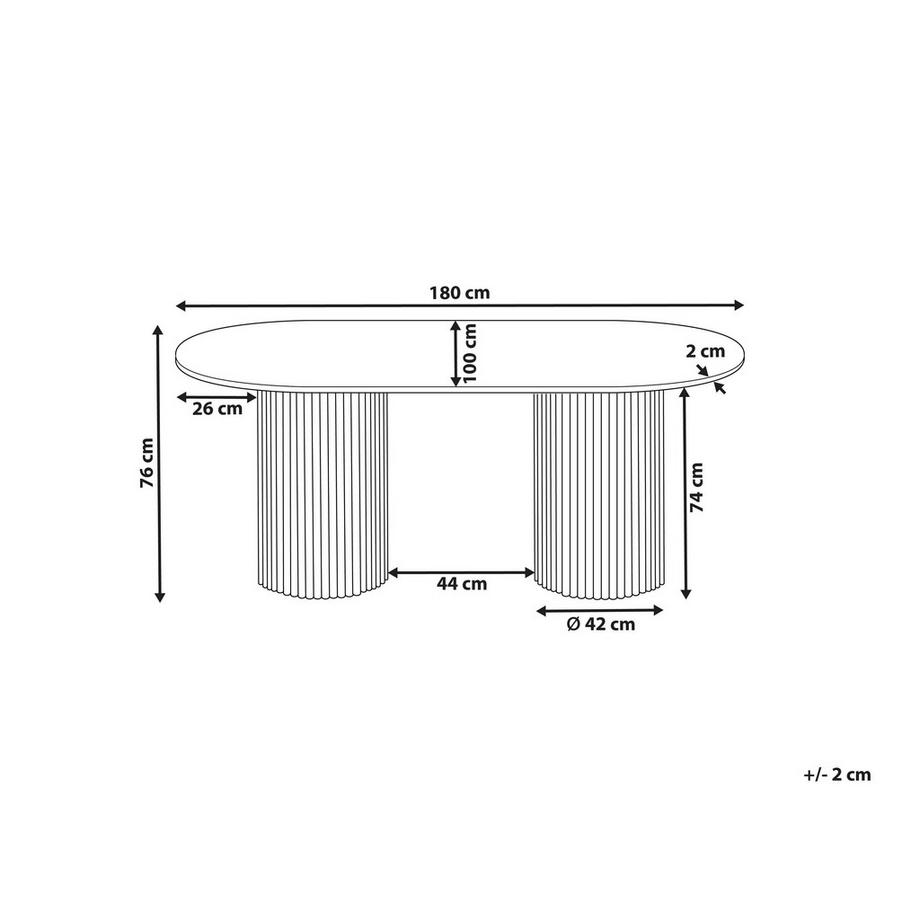 Beliani Esstisch aus MDF-Platte  SHERIDAN  