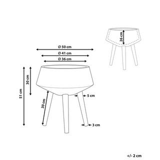 Beliani Vaso per piante en Ossido di Magnesio Retrò VARDIANI  