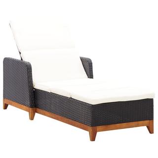 VidaXL Chaise longue rotin synthétique  