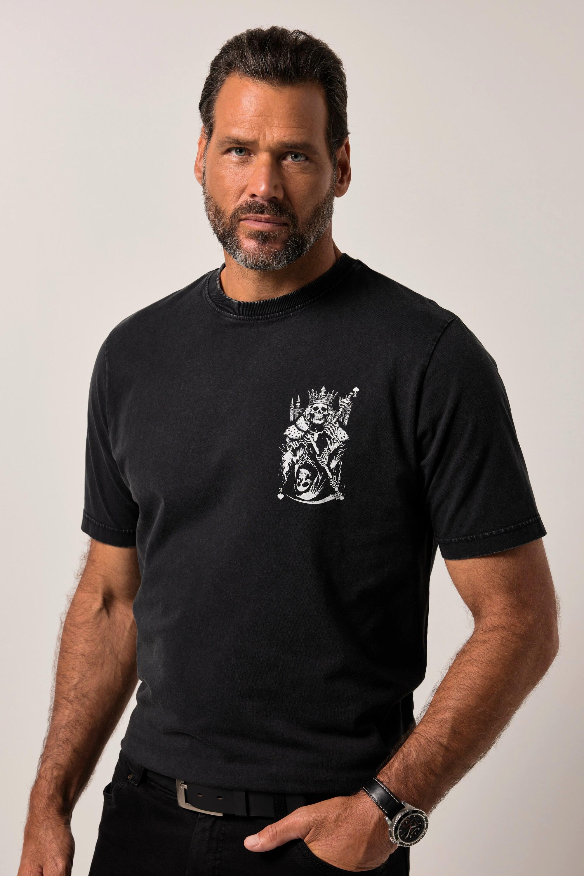 JP1880 T-Shirt Manches Courtes Style Vintage Imprimé Poitrine  