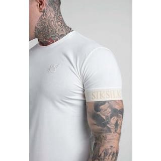 Sik Silk  T-Shirt Ecru Elastic Cuff T-Shirt 