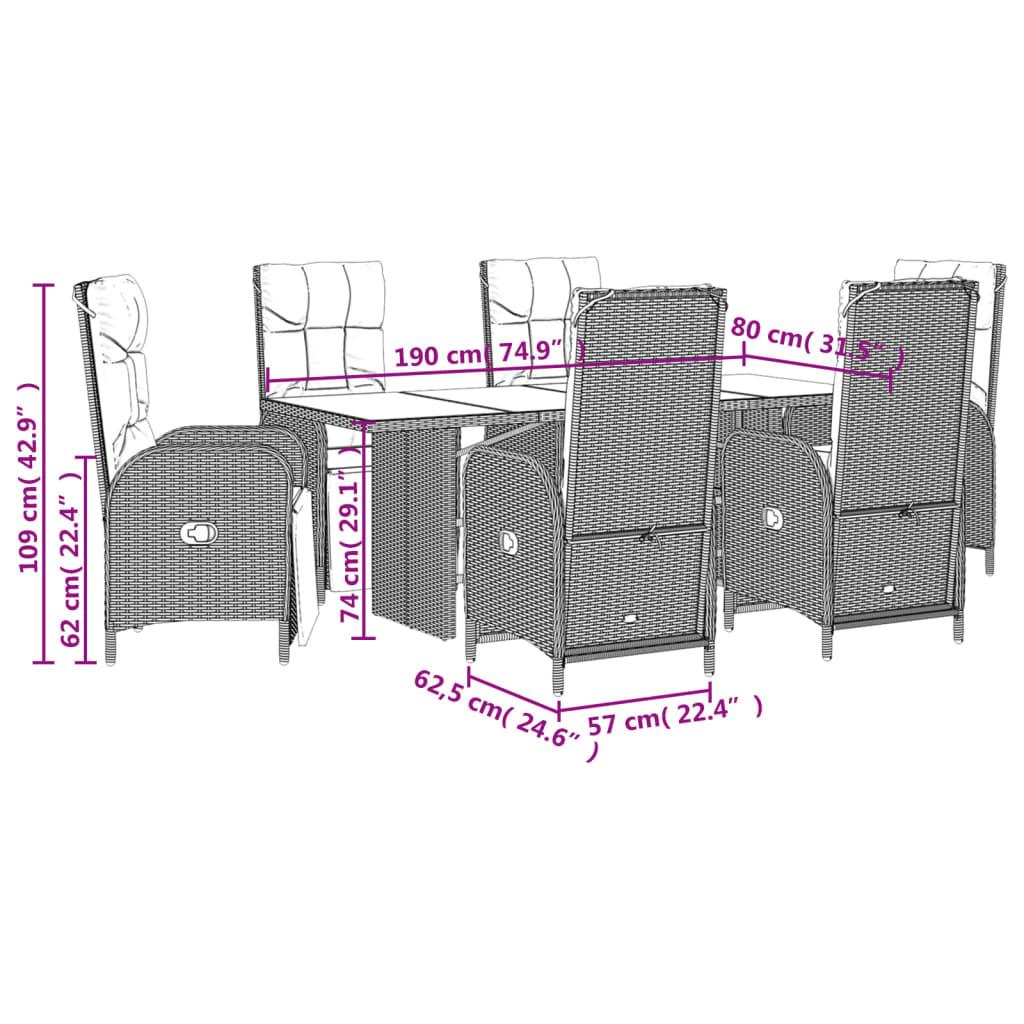 VidaXL Garten essgruppe poly-rattan  