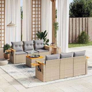 VidaXL Ensemble de canapés de jardin rotin synthétique  