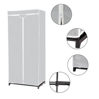 Northio 75 x 50 x 170 cm Farbwahl Kleiderschrank Stoffschrank mit Kleiderstange-Grau  