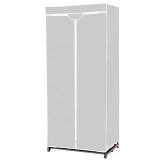 Northio 75 x 50 x 170 cm Farbwahl Kleiderschrank Stoffschrank mit Kleiderstange-Grau  