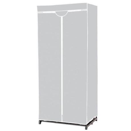 Northio 75 x 50 x 170 cm Farbwahl Kleiderschrank Stoffschrank mit Kleiderstange-Grau  