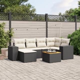 VidaXL Ensemble de canapés de jardin rotin synthétique  