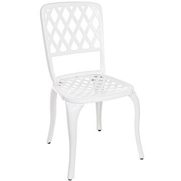 Chaise de jardin en aluminium Faenza blanc