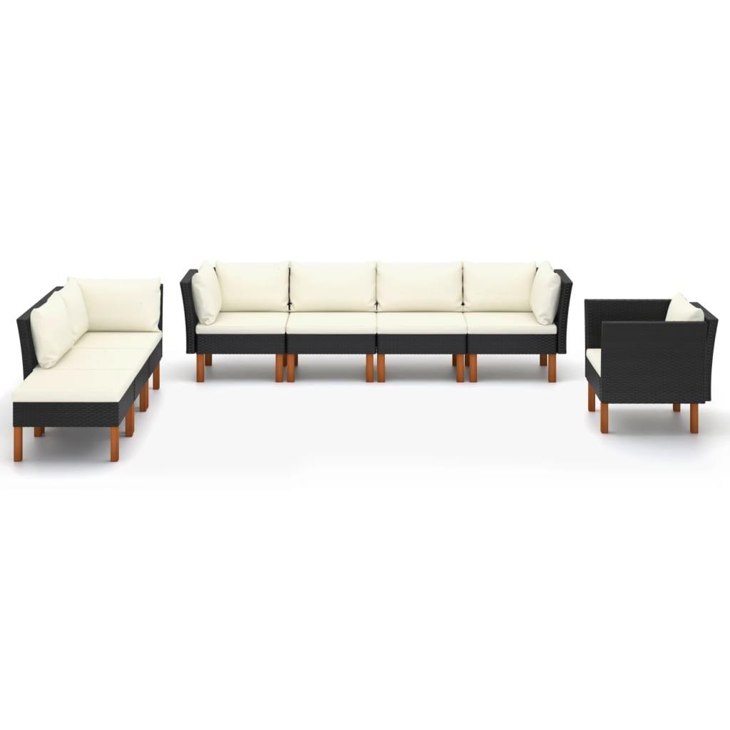 VidaXL Garten-sofa-set poly-rattan  