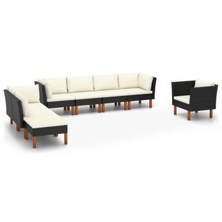 VidaXL Garten-sofa-set poly-rattan  