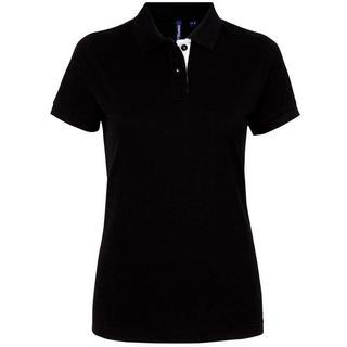 Asquith & Fox Kurzarm Kontrast Polo Shirt  