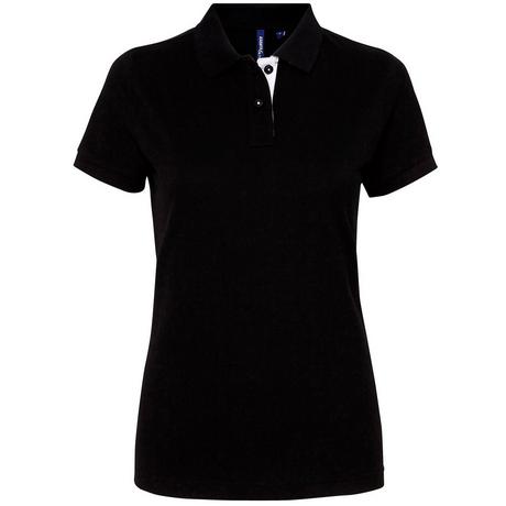 Asquith & Fox Kurzarm Kontrast Polo Shirt  