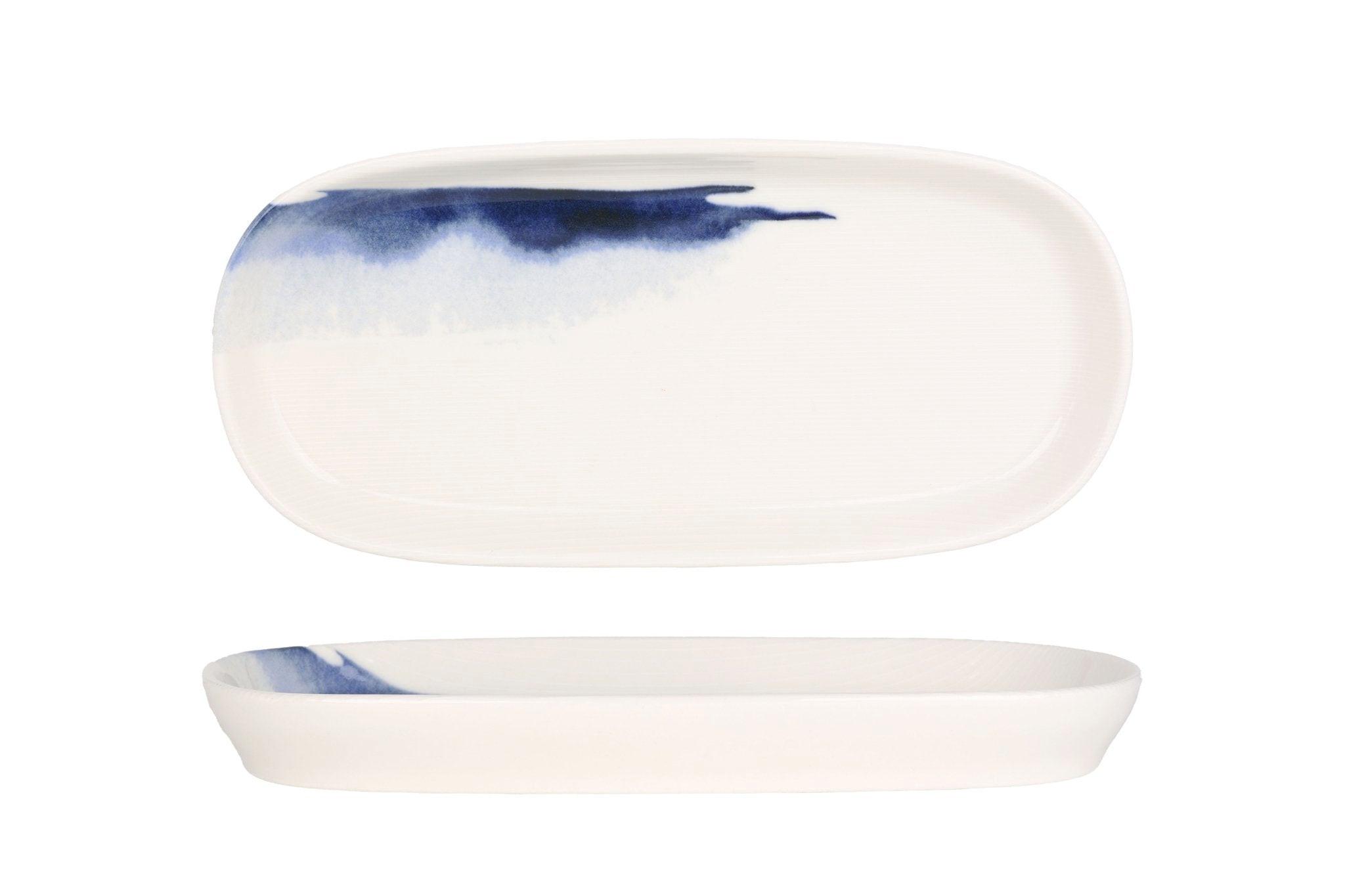 Bonna  Assiette de service - Blue Wave -  Porcelaine - lot de 2 