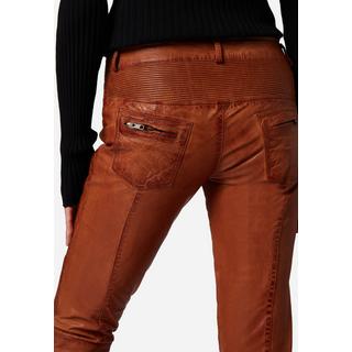 RICANO  Pantaloni in pelle da donna Donna, con elementi da biker 